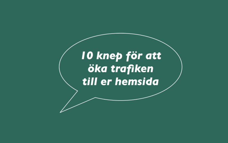 Tips för att öka trafiken till hemsida